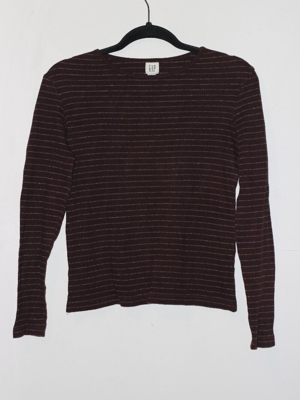 GAP 100% cotton ribbed long sleeve tee M